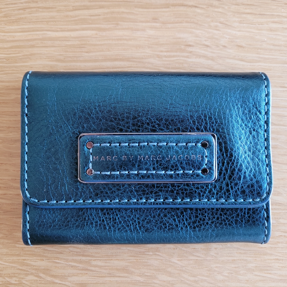 Marc by Marc Jacobs Blue Teal Leather Wallet